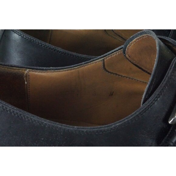Magnanni Single Monk Strap Black Leather Mens Shoes Sz 8M main image 4